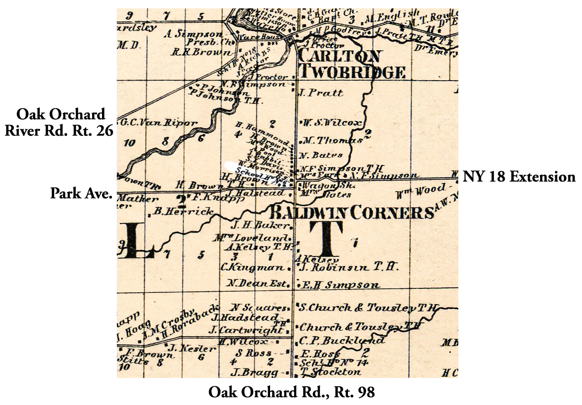 1860 Niagara Orleans Counties Car-6 Excerpt Map